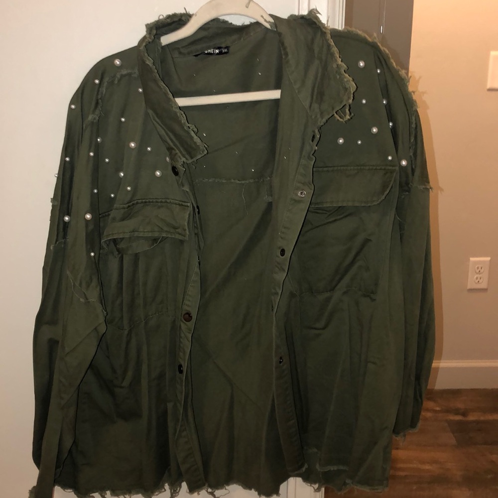 Green utility jacket